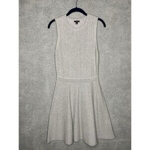 Ann Taylor Dress Gray XS Fit And Flare Sleeveless Casual